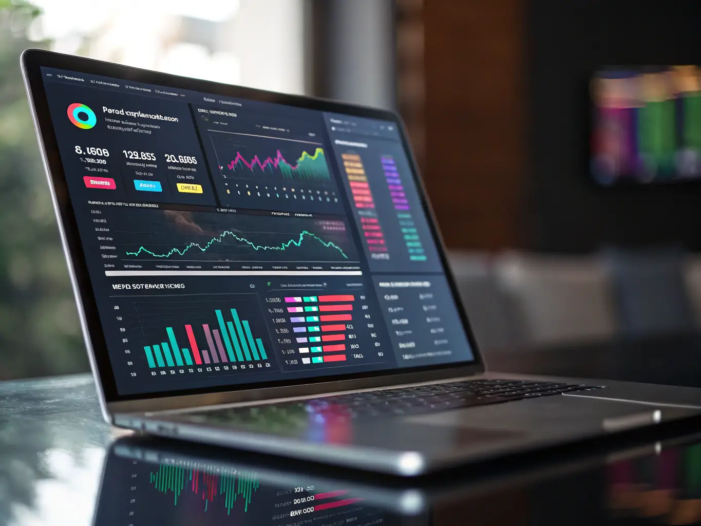 A secure digital interface displaying real-time transaction data, highlighting Nivelo's advanced security measures and transparent reporting.